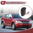 thumbnail image 2 of Cubierta de pomo de cambio de marchas Unique Bargains para coche, protector de manija de cambio para Dodge Journey 2011-2020, cuero sintético negro y marrón, 2 of 6