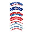 thumbnail image 3 of 6pcs Independence Day Cake Decorations Cupcake Wrappers Paper American Flag Cupcake Liners Decor For Usa Theme Party Supplies 4th Of July Decorations, 3 of 7