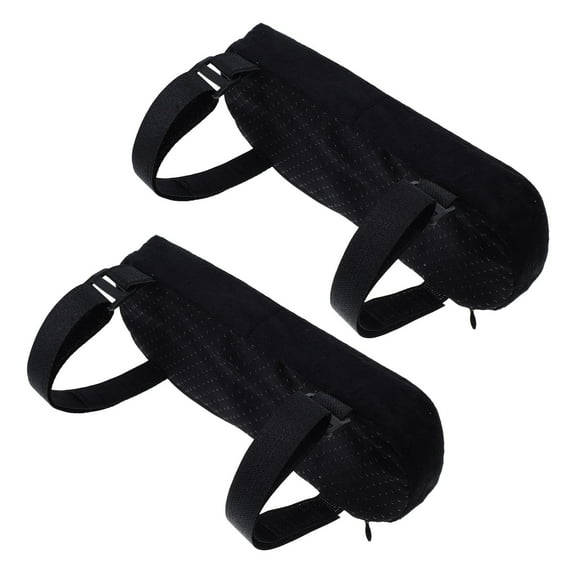 BRIGHTFUFU 2Pcs Office Chair Armrest Pads in Black Color for Long Hours of Sitting and Easy to Clean