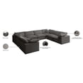 thumbnail image 4 of Meridian Furniture Plush Standard Gray Velvet Modular Sectional, 4 of 9