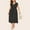 Black, variant on Babysbule Women Skirts Plus Size Ladies Polka Dot Print Dress Button Lace-up Waist V-neck Skirt