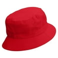 thumbnail image 4 of Papa Claus Embroidered Pigment Dyed Bucket Hat - Red OSFM, 4 of 5