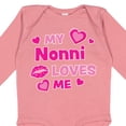 thumbnail image 4 of Inktastic Valentine's Day My Nonni Loves Me Hearts and Lips Boys or Girls Long Sleeve Baby Bodysuit, 4 of 5