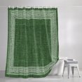 thumbnail image 3 of Green Geometric Shower Curtains for Bathroom, White Greek Key Design Burlap Modern Art Waterproof Fabric Shower Curtain, Decorative Bathroom Curtain for Bathtub, 66"x72" , No Hooks Included, 3 of 9