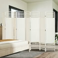 thumbnail image 2 of Resenkos 8-Panel Folding Room Divider - Portable Privacy Screen, Wave Fiber Partition for Home Office, White, 2 of 7