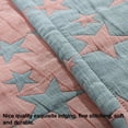 thumbnail image 5 of Cotton Muslin Toddler Blanket, Breathable and Lightweight Baby Bed Blanket for Boys and Girls, Soft Crib Blanket, 30" x 40", Red and Blue Star, 5 of 5