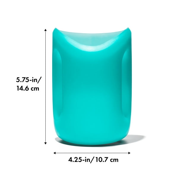 OXO Tot Plastic Shampoo Rinser and Bath Toy Storage Cup, Teal