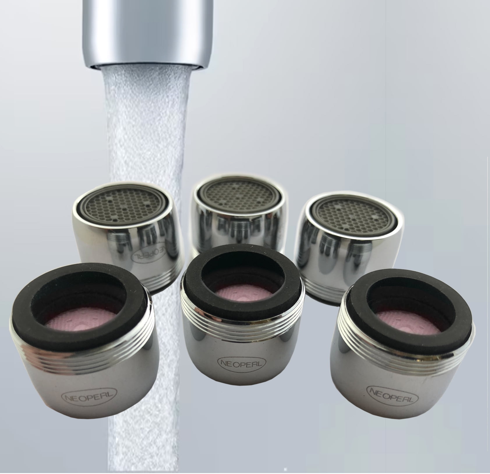 Display 1.2 gpm Regular Dual Thread 144 Tube Pack PCA Perlator Aerated Stream Faucet Aerator