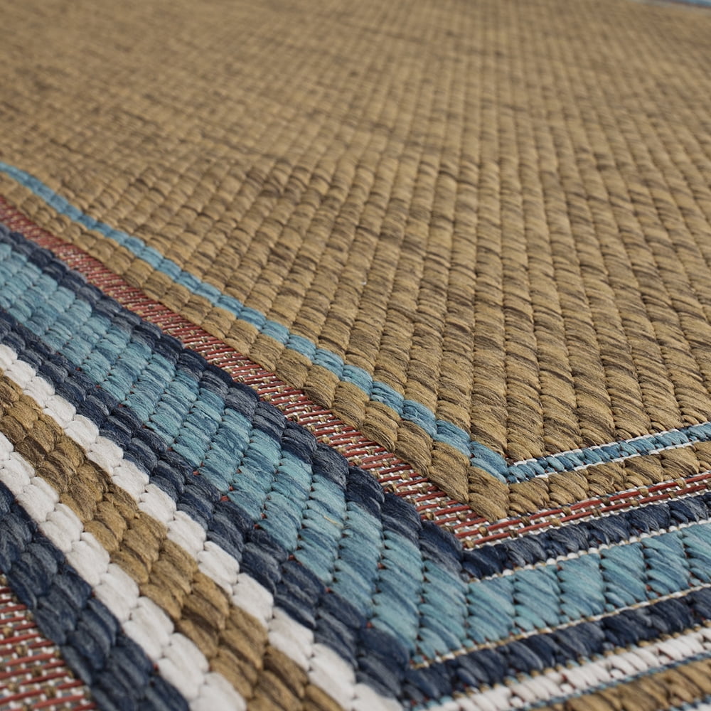 Mohawk Home Islamorada Stripe Outdoor Area Rug, Blue, 8' x 10'