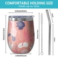 thumbnail image 5 of Modern 12oz Stainless Steel Insulated Wine Tumbler with Lid and Straw – Double Wall Vacuum Mug for Hot & Cold Drinks, 304 Steel Interior, Sweat-Free Design, 5 of 5