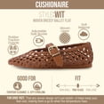 thumbnail image 3 of Cushionaire Wit Hand Woven Womens Flats, Comfortable Mary Jane Ballet Flat with Adjustable Buckle Braided Strap and Cushioned Memory Foam, 3 of 25