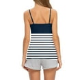 thumbnail image 4 of CheerKidz Women's Round Neck Sleeveless Camisole Summer Tank Tops Printed Fashion Lightweight Layering Stretchy Comfort Fits(Navy#1,L), 4 of 6