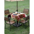 thumbnail image 5 of Square Outdoor Tablecloth with Umbrella Hole 4th of July Outside Table Cloth Waterproof Patio Table Cover Independence Day Dogs Blue Red Stars Zipper Tablecloths for Picnic Party Camping 54x54 Inch, 5 of 8
