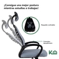 thumbnail image 4 of Silla Ejecutiva con Respaldo Reclinable Gris Mesh Oficina gris, 4 of 8