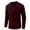 Burgundy, variant on Odeerbi Mens Shirts 2025 Long Sleeve Shirts Pullover Button Bottoming Round Neck Top Black