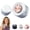 White, variant on 360 Rotatable Bladeless Fan Clip On 2.44in Mirror Face Wearable Collar Fan 3 Speed Turbine Motor Mini Waist Fan