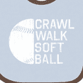 thumbnail image 4 of Inktastic Crawl Walk Softball Boys or Girls Baby Bib, 4 of 4