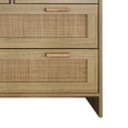 thumbnail image 5 of Kepooman Drawers Dresser, Rattan Cabinet with 4 Drawers, Accent Storage Cabinet for Living Room, Hallways, Natural, 5 of 8