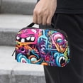 thumbnail image 2 of Graffiti Charger Organizer Hard Drive Bag Cable Cord Organizer Small Storage Pouch Oxford Fabric Waterproof Electronic Digital Accessories Travel Case 5.9x9.44x3.14 in., 2 of 6