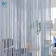 thumbnail image 3 of Deago Door String Curtain Flat Silver Ribbon Thread Fringe Window Panel Room Divider Strip Tassel for Wedding Cafe Home Décor (39"x78"), 3 of 7