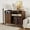 Brown, variant on Record Player Stand with Adjustable Shelves Holds 350+ Vinyls, Mid-Century Brown Wood Grain Turntable Table with Speaker Shelf & 2 Drawers