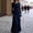 Navy Blue, variant on Women's Elegant Cowl Neck Long Sleeve Formal Dress – Draped Neck Maxi Length A-Line Evening Gown Flowy Dress Navy Blue,XXL