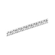Mens Silver-Tone Stainless Steel Curb Link 9.5 Bracelet - Brilliance Fine Jewelry