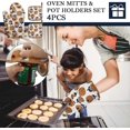 thumbnail image 2 of Guantes de horno KAIYANG resistentes al calor y 2 agarraderas marrones, 2 of 4