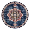 thumbnail image 3 of Unique Loom Utopia Collection Area Rug - Helios (8' Round Dark Blue/Beige), 3 of 7