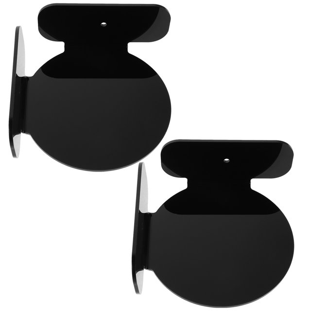 Raindrops 2Ud Soporte De Pared Negro Para Cámara Y Monitor Con Estante Circular Para Hogar