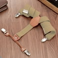 thumbnail image 5 of Buyless Fashion 2 Pack Adjustable Suspenders for Kids - 26" Elastic  Straps  1" - Leather Y Shape Back - 5151-2 - Tan, 5 of 7