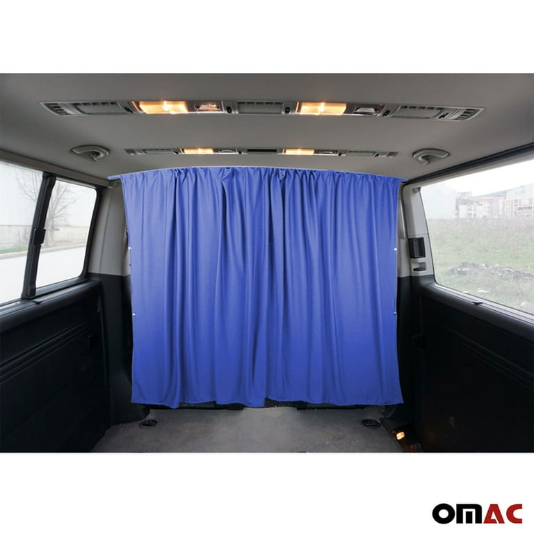 63 x 71 Cab Divider Van Cabin Curtain Campervan Kit Dark Blue