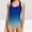 Blue, variant on Itsame Womens One-Piece Swimsuit, Plus Size Gradient Athletic Training Surfing Suit Dark Blue S-XXXL