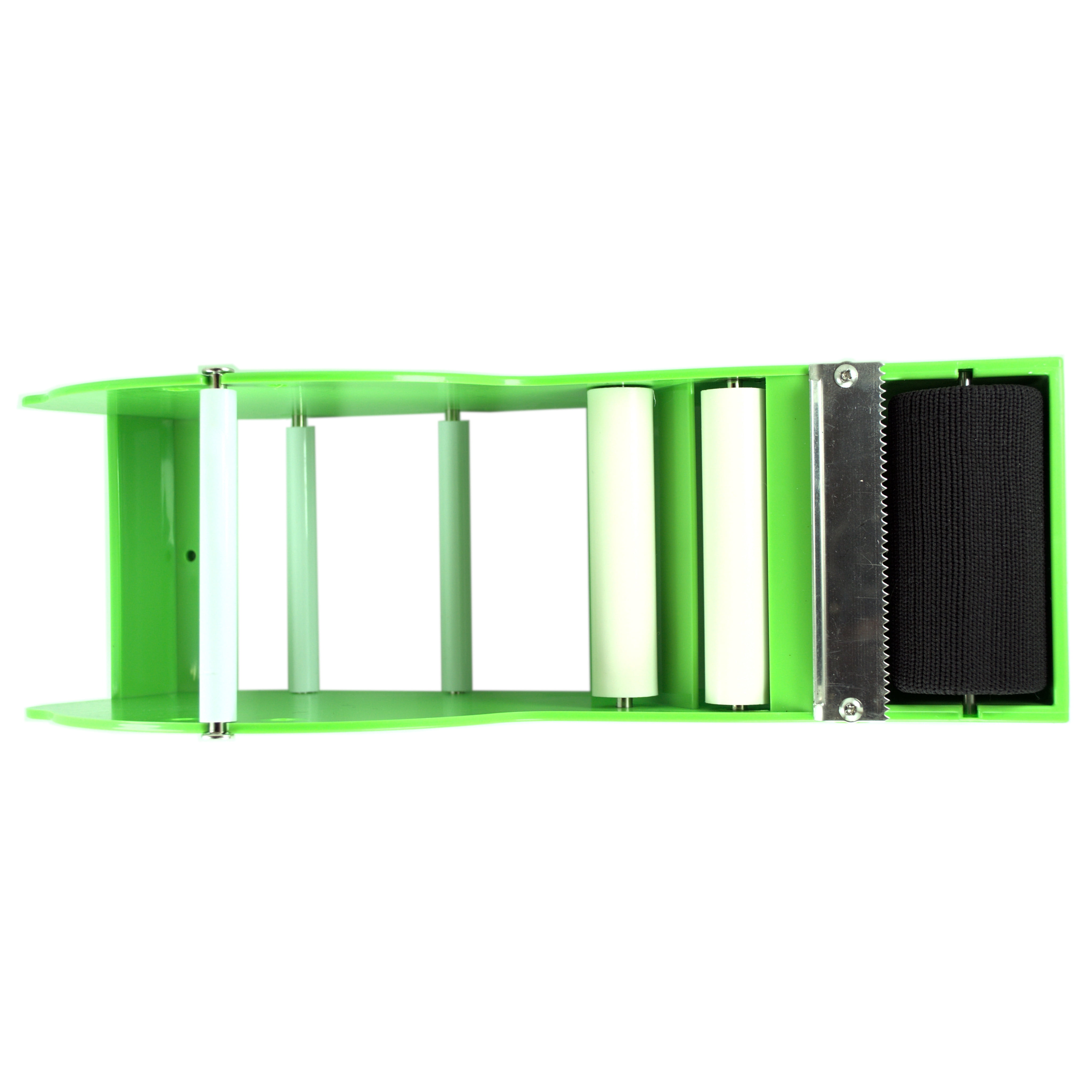 Water Activated Manual Desktop Gum Tape Dispenser Green with Reinforced Kraft Paper Gummed Tape 2.75In x 75 feet Eco Friendly for Sealing Shipping Boxes