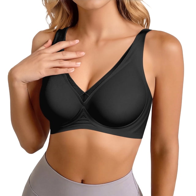 Seamless Wireless Non Padded Everyday Comfort Bra For Soft Support Unlined No Show T Shirt Style Underwear