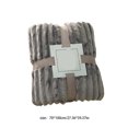 thumbnail image 5 of Double Layer Raschel Blanket Soft Cozy Plush Blanket For Beds Sofas And Other Scenes Decorative and Giftable Striped Blankets, 5 of 5