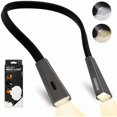 thumbnail image 1 of wonima02 Silver LED Neck Rechargeable Reading Light, Multifuntion Book Light for Reading in Bed and Camping, 4 Brightness Levels, Bendable Arms, Super Soft Materials Made Comfort & Lightweight, 1 of 1