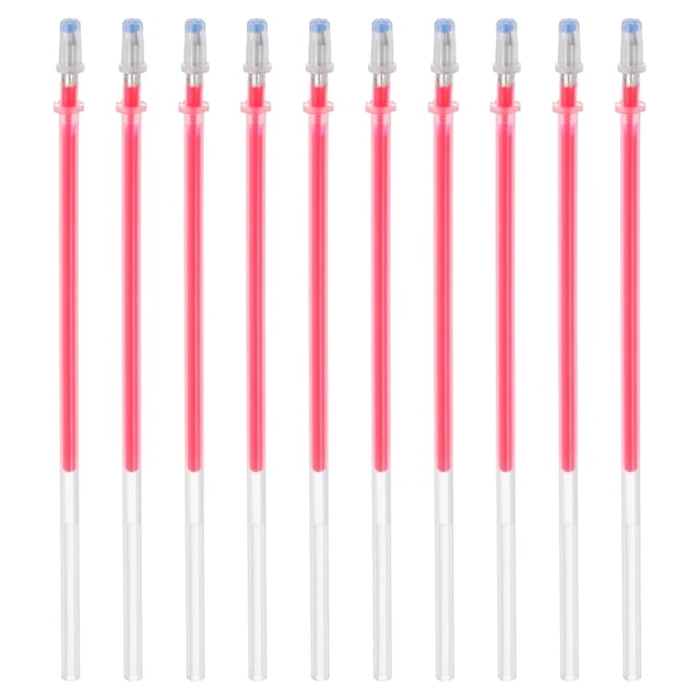 Recargas de bolígrafos de gel Uxcell de 1mm, paquete de 24, tinta metálica fluorescente de punta gruesa para libros para colorear para adultos, rosa