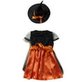 thumbnail image 3 of 3-13Y Girls Halloween Carnival Party Witch Bat Cosplay Dress Toddler Teens Halloween Costume Dress Up Outfits, 3 of 6