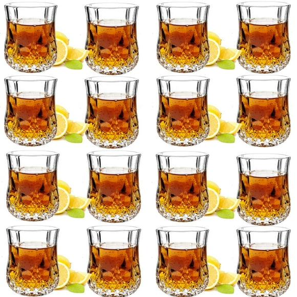 JAIEF 1.7 OZ Tequila Shot Glasses Heavy Base Shot Glass, Crystal Glasses (Set of 16)