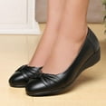 thumbnail image 2 of Oyedens Wedge Dress Shoes for Women Ladies Fashion Casual Mid Heels Slip on Ballet Flats Walking Pump, 2 of 5