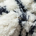 thumbnail image 3 of Well Woven Celeste Lagos Modern Shag Geometric Blue Thick 5'3" x 7'3" Area Rug, 3 of 7