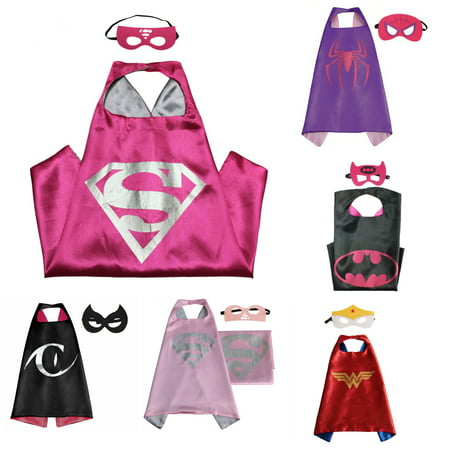 6 Set Superhero  Costumes - Capes and Masks with Gift Box by
