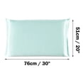 thumbnail image 5 of PiccoCasa Silk Pillowcase with Zipper, Light Green Queen(20"x30"), 5 of 6