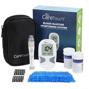 Care Touch Diabetes Testing Kit – Care Touch Blood Glucose Meter, 100 Blood Test Strips, 1 Lancing Device, 30 gauge Lancets - 100 count with Carrying Case