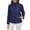 Navy, variant on Ladies Long Sleeve Fleece Jacket Full Zip Jacket No Hood Lightweight Solid Color Outerwear with Pockets My Items