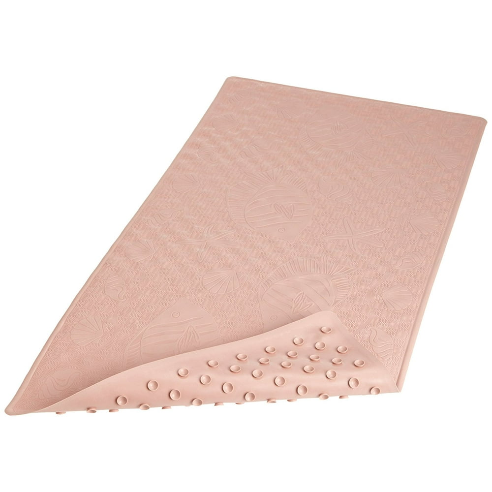 Rubber Bath Tub Mat, Rose, 100% Rubber By Carnation Home Fashions From ...