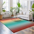 thumbnail image 3 of Large Area Rugs 5'x8', Yellow Green Orange Ombre Carpet Runner Indoor Outdoor Rugs Home Decor Aesthetic, Modern Art Abstract Aesthetics Non Slip Mats Washable Accent Rug for Living Room Bedroom, 3 of 8