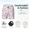 thumbnail image 3 of Daiia Rose Flowers Mens Swim Trunks Swim Shorts Quick Dry Swim Shorts with Mesh Lining Pockets-Large, 3 of 9