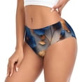 thumbnail image 2 of Fotbe Elegant Blue Gold Blooms Calzones Estampados para Mujer – Ropa Interior de Algodón, Cómoda, Suave y Elástica-4X-Large, 2 of 6